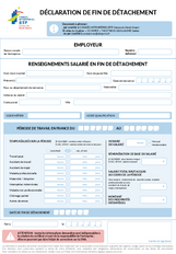 Déclaration de fin de détachement